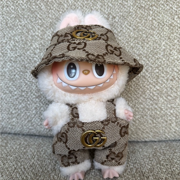 Labubu Designer Clothes, Pink/Brown Outfit (no doll) - Picture 1 of 2